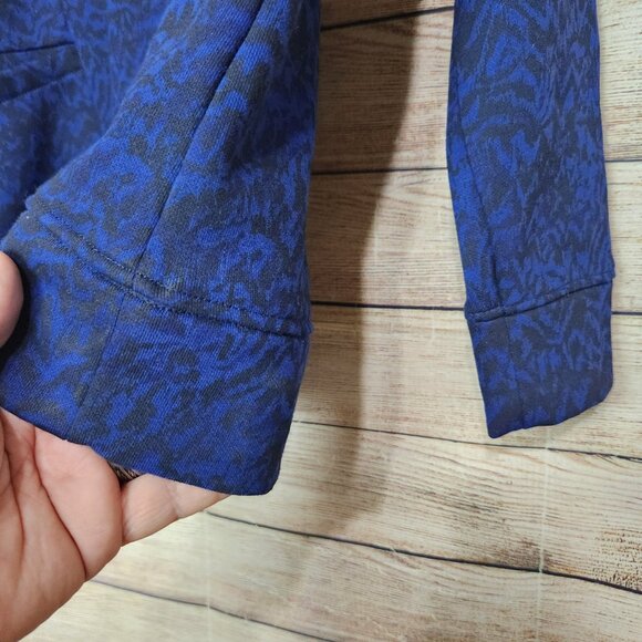 Columbia Woman’s Lodge Funnel Pullover Blue & Black Fleece Lined Size Medium - Picture 7 of 15